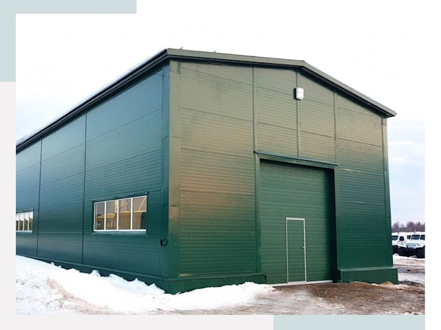 Двускатные ангары в Кольчугино