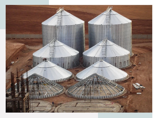 Строительство зерновых силосов в Кольчугино