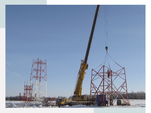 Монтаж вышек связи в Кольчугино