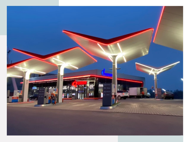 Навесы для АЗС в Кольчугино