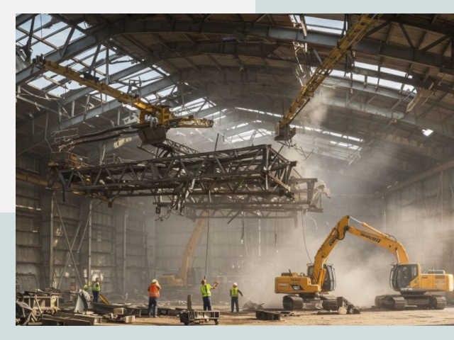 Демонтаж ангаров в Кольчугино от 610 руб. за м²