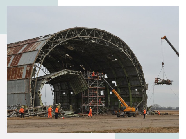 Демонтаж ангаров в Кольчугино